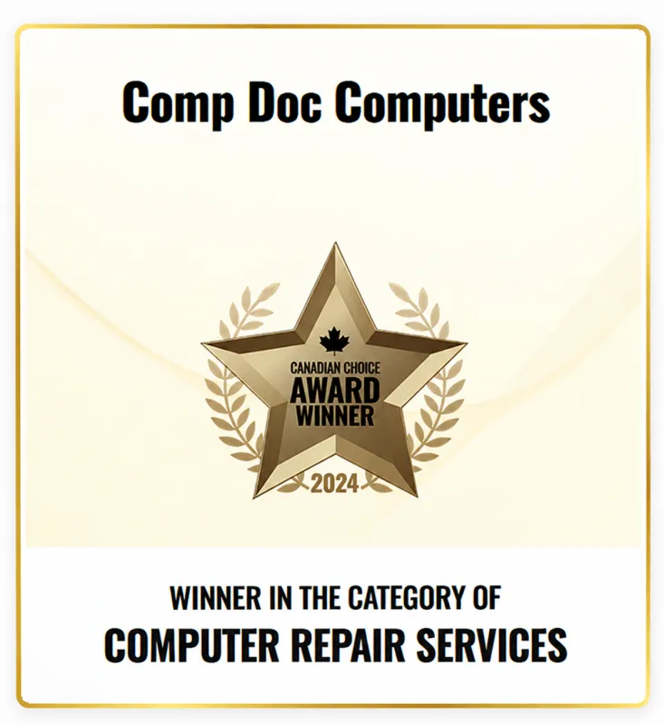 Comp Doc Computers Belleville Canadian Choice Award 2024